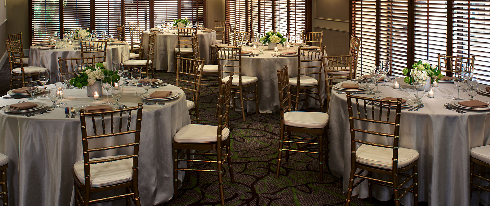 Kimpton Hotel Vintage Portland wedding dinner setup - portland wedding venues